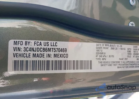 2021 Jeep Compass Limited 4X4 z USA, uszkodzony, nr VIN 3C4NJDCB6MT570469